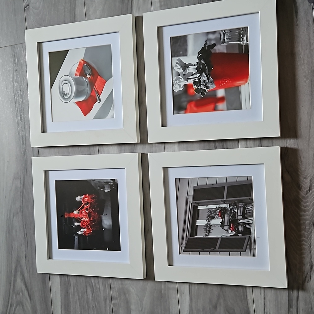 💥3/$60💥 Set 4 - 8x8 pictures red black white
